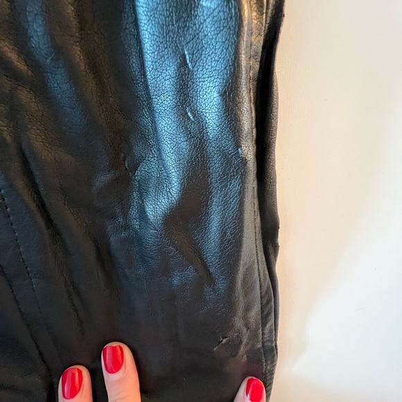 H&M - faux leather strapless dress - Picture 6 of 9